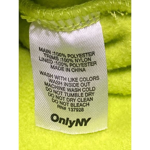 OnlyNY Women's Green Turtleneck Half Snap Fleece Long Sleeve Sweater Top Size M - Picture 7 of 7